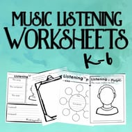 Music Listening Worksheets Level One Digital Resources Thumbnail